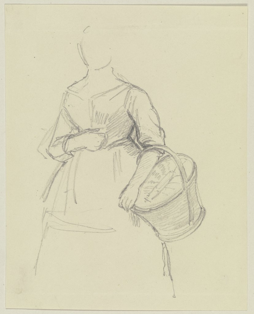 Woman with basket, Jakob Becker