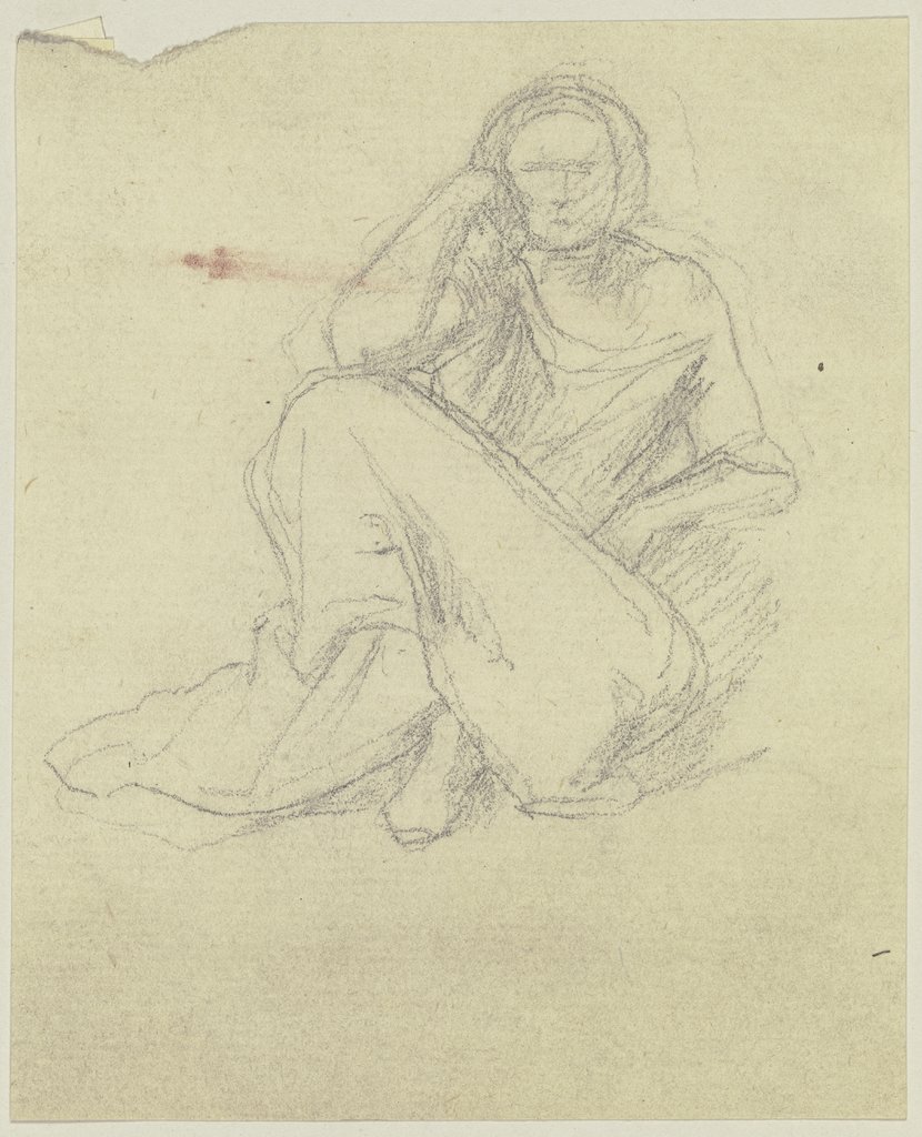 Woman sitting on the floor, Jakob Becker