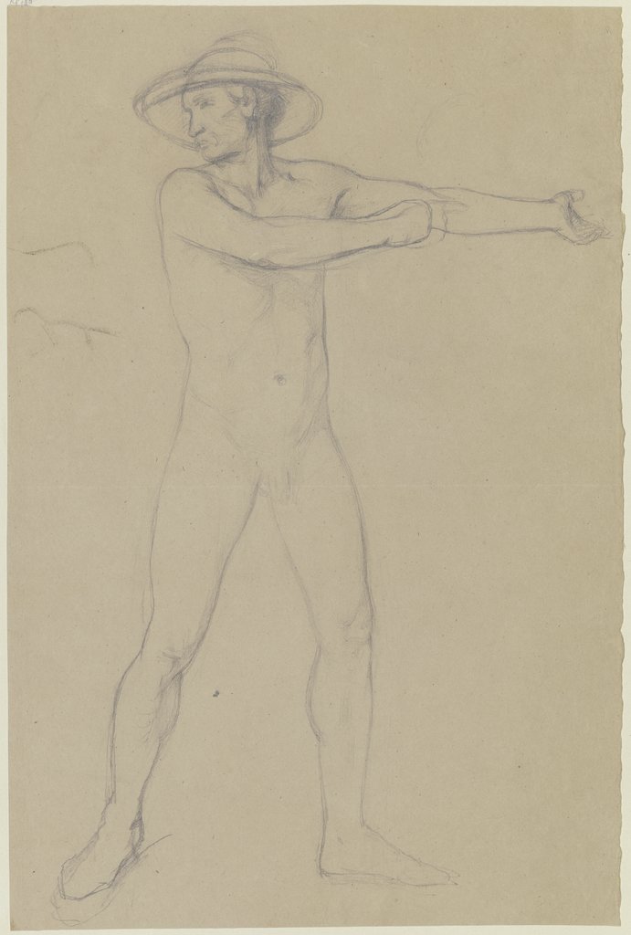 Male nude with hat, Jakob Becker