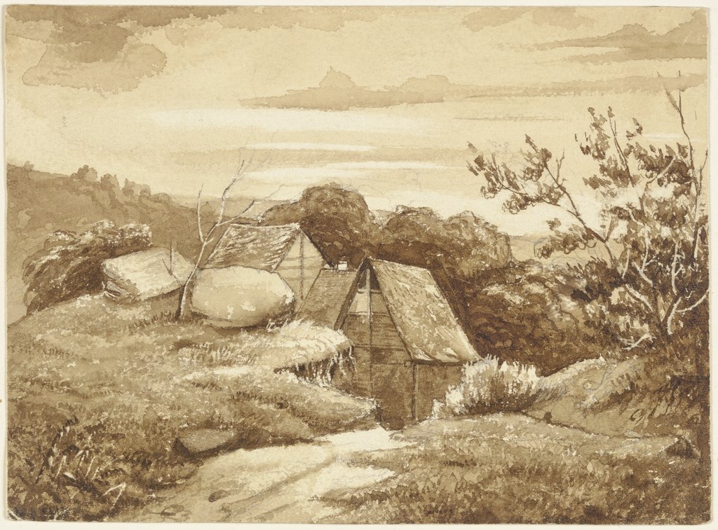 Farmstead in a landscape, Jakob Becker