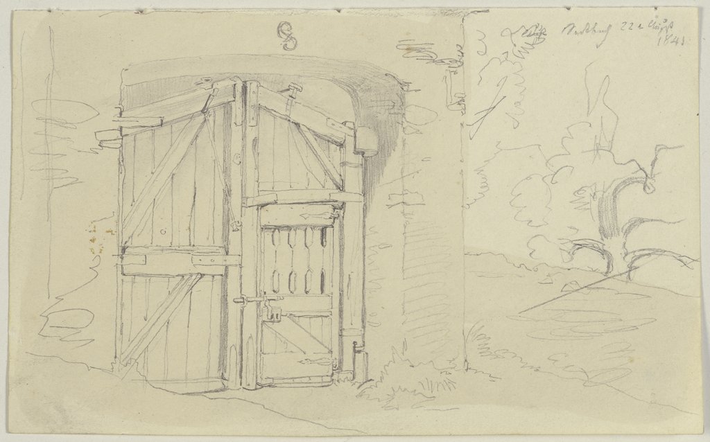 Wooden gate in Seckbach, Jakob Becker