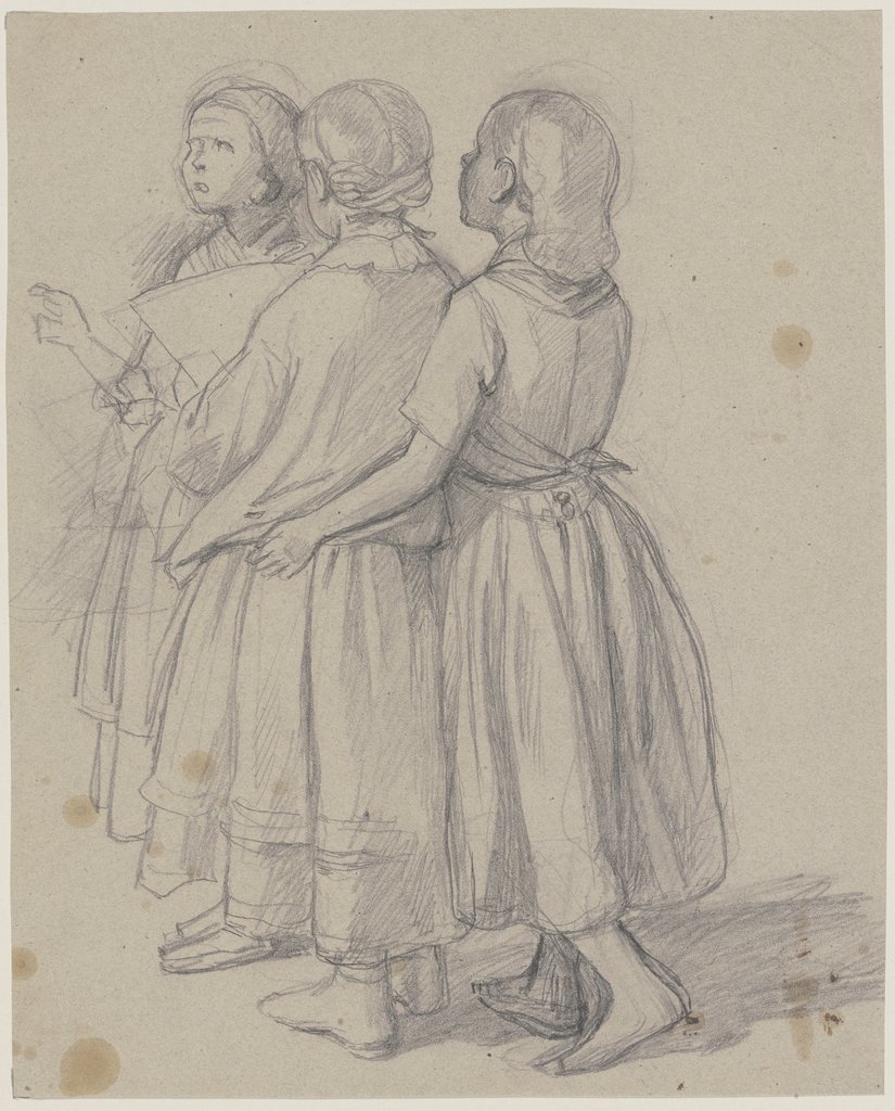 Group of three girls, Jakob Becker