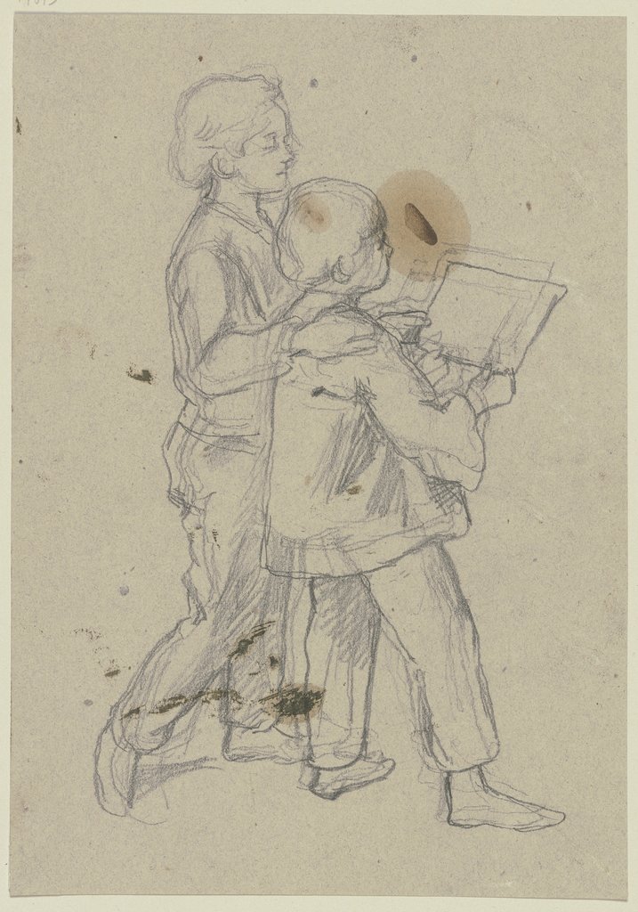 Two reading boys, Jakob Becker