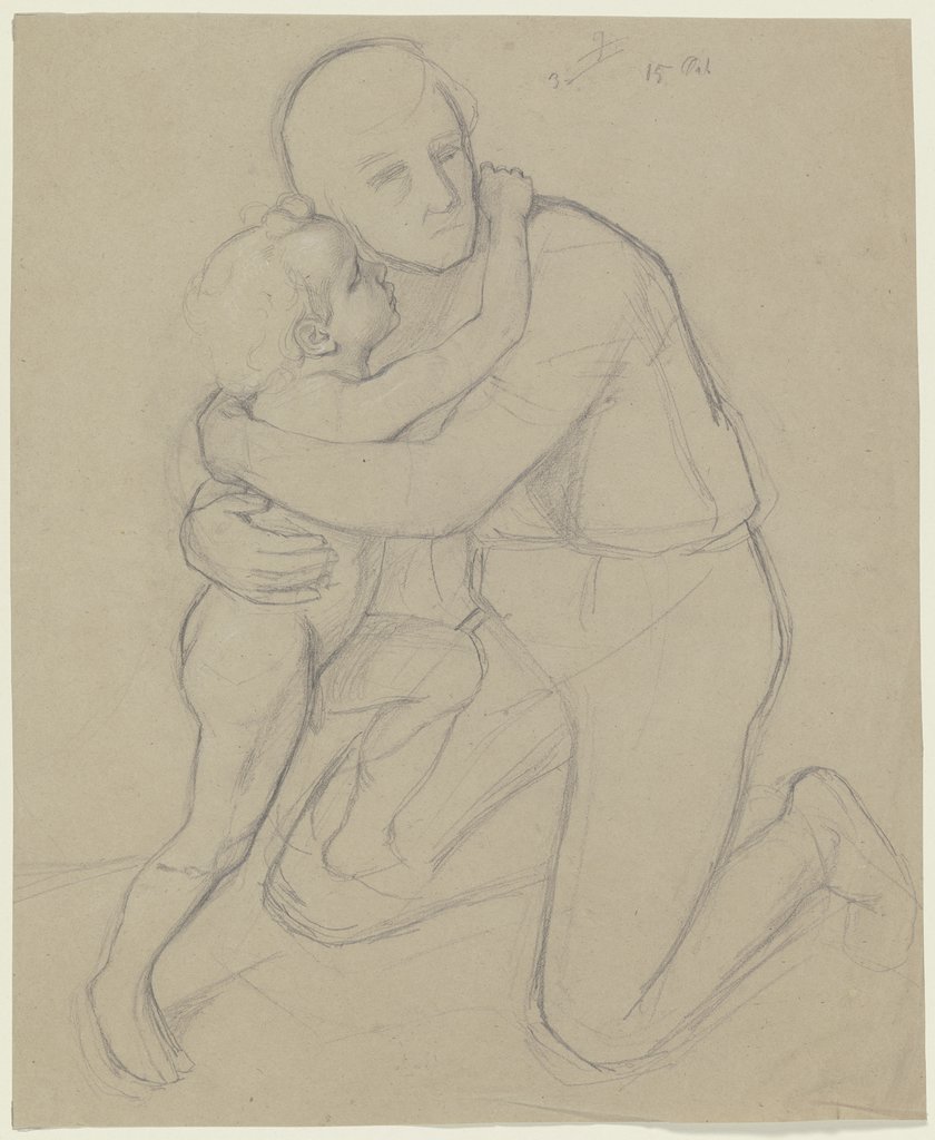 Man with child, Jakob Becker