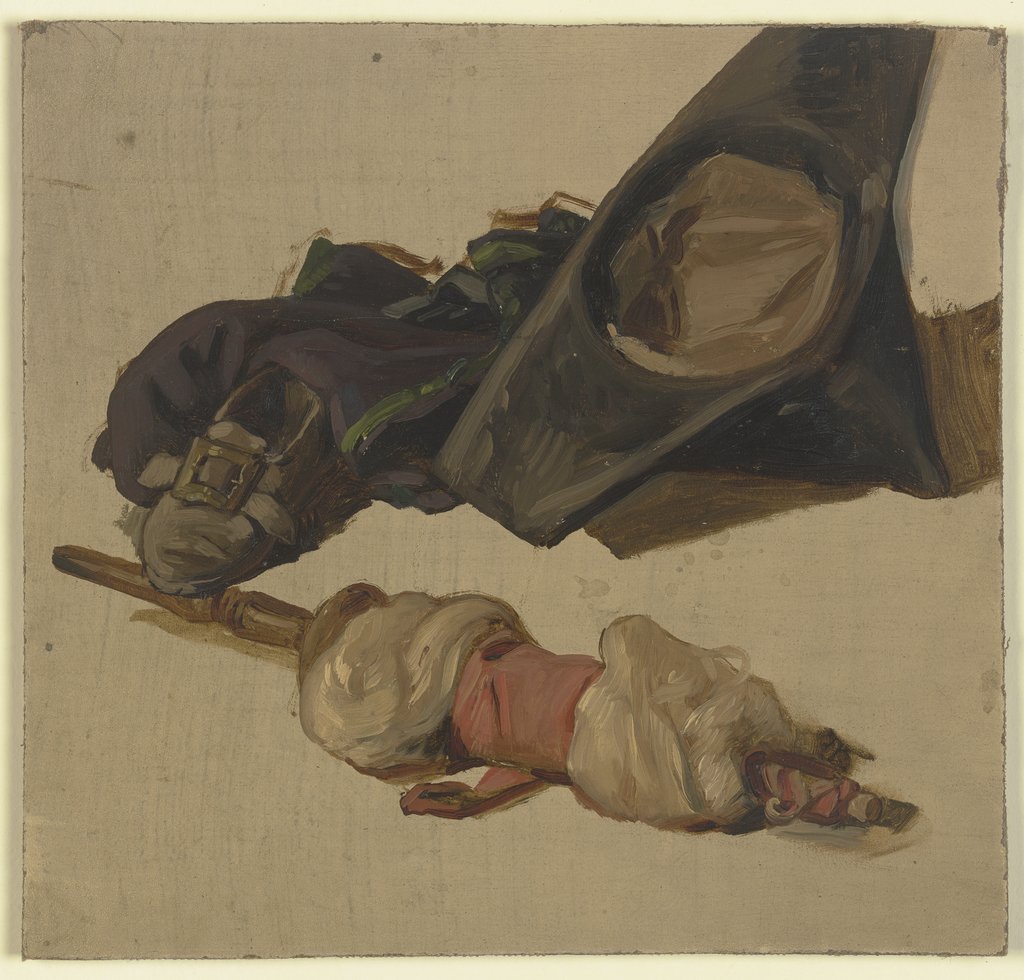 Hat, shoes and spindle, Jakob Becker