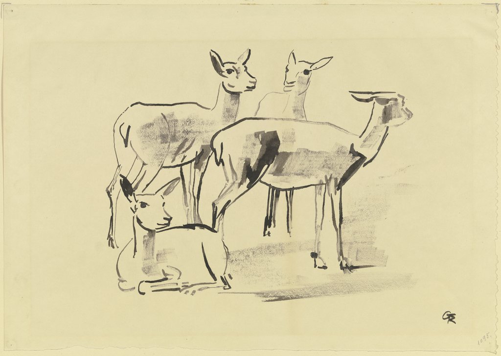 Four deer, Gottfried Richter