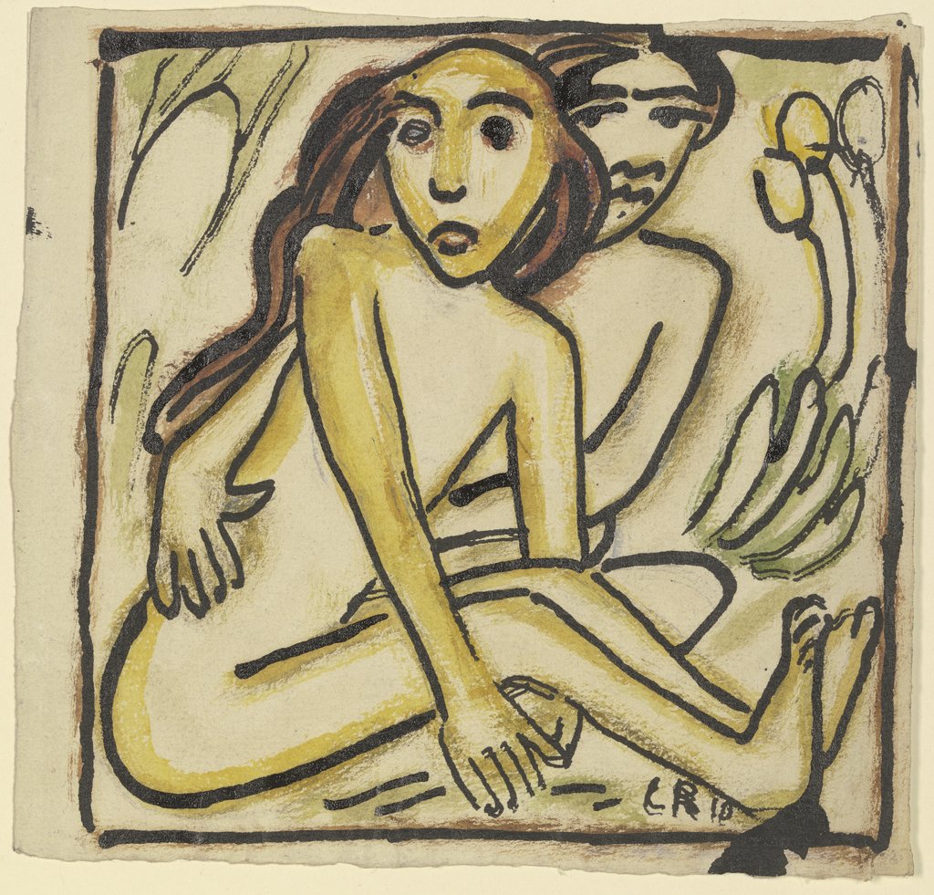 Sitting Couple (Nudes), Christian Rohlfs