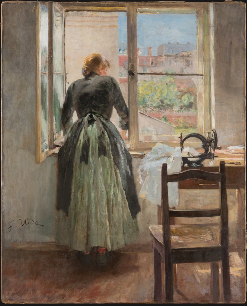 Am Fenster, Fritz von Uhde