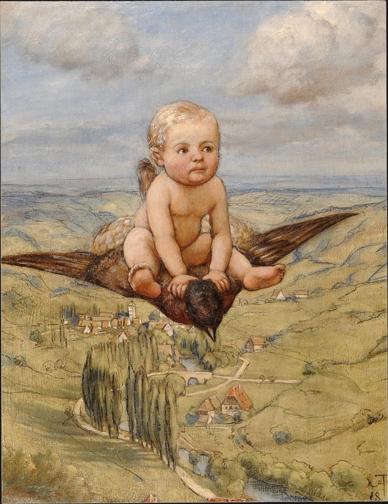 Riding on a Bird, Hans Thoma