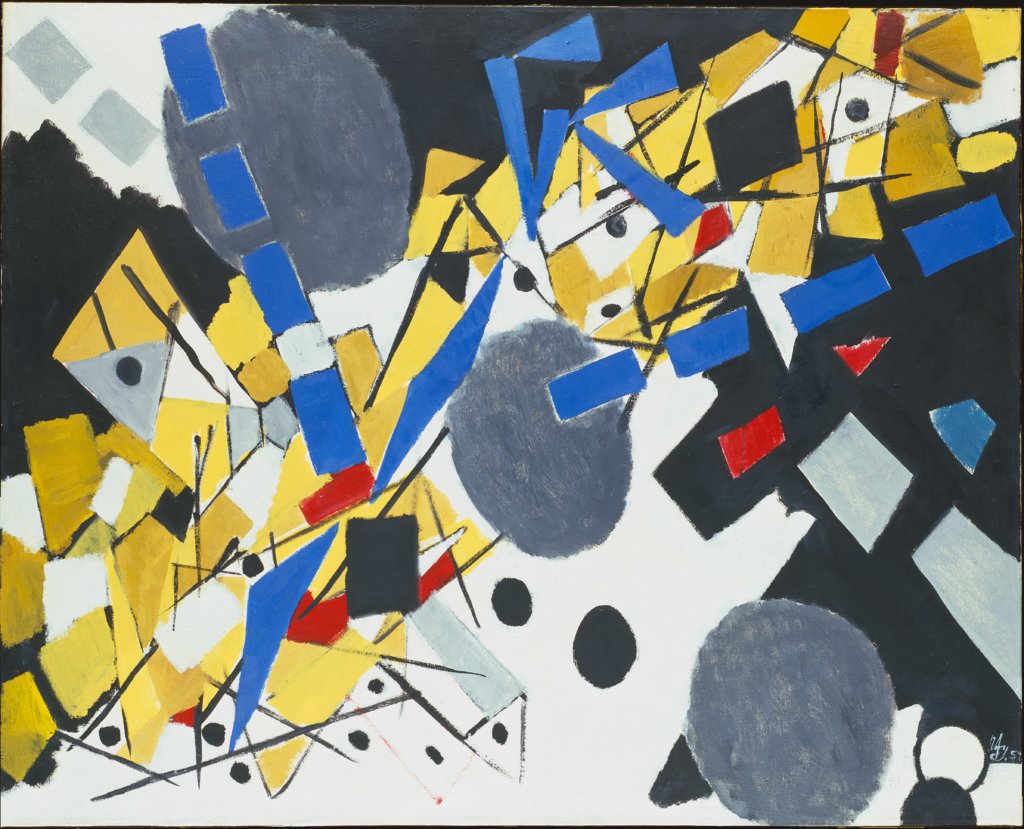 Rhythmen in Purpur und Grau, Ernst Wilhelm Nay