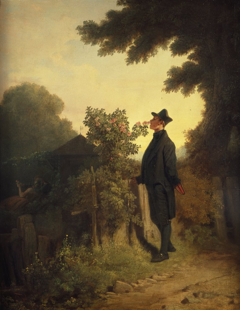 The Rose Lover, Carl Spitzweg