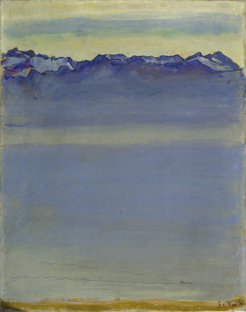 Genfer See mit den Savoyer Alpen, Ferdinand Hodler