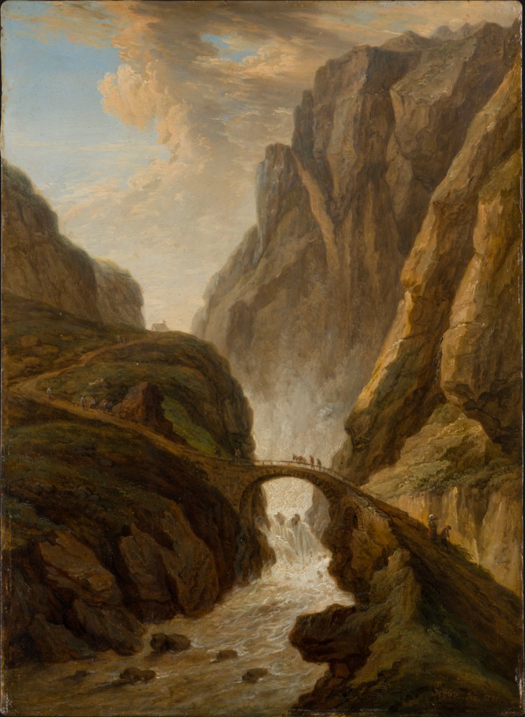 Teufelsbrücke auf der Sankt Gotthardstraße, Christian Georg Schütz d. Ä.