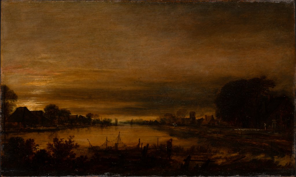 Landscape with Canal at Dusk, Aert van der Neer