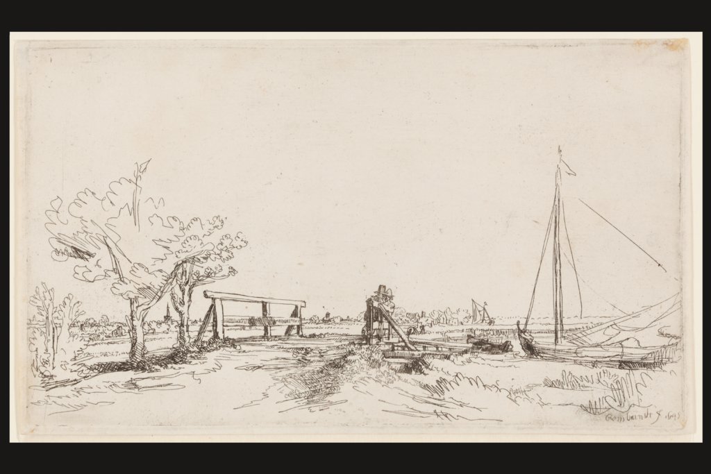 Jan Six' bridge, Rembrandt Harmensz. van Rijn