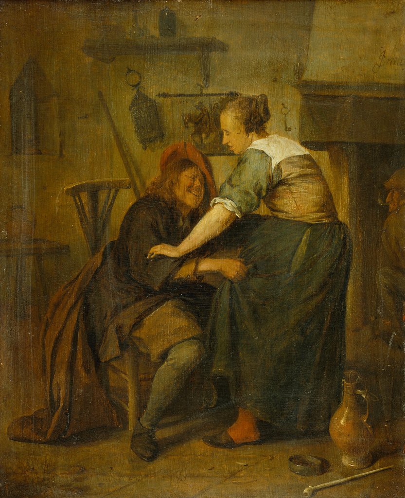 Wirtshaus mit Gast und Schankmagd ("Der aufdringliche Gast"), Jan Steen