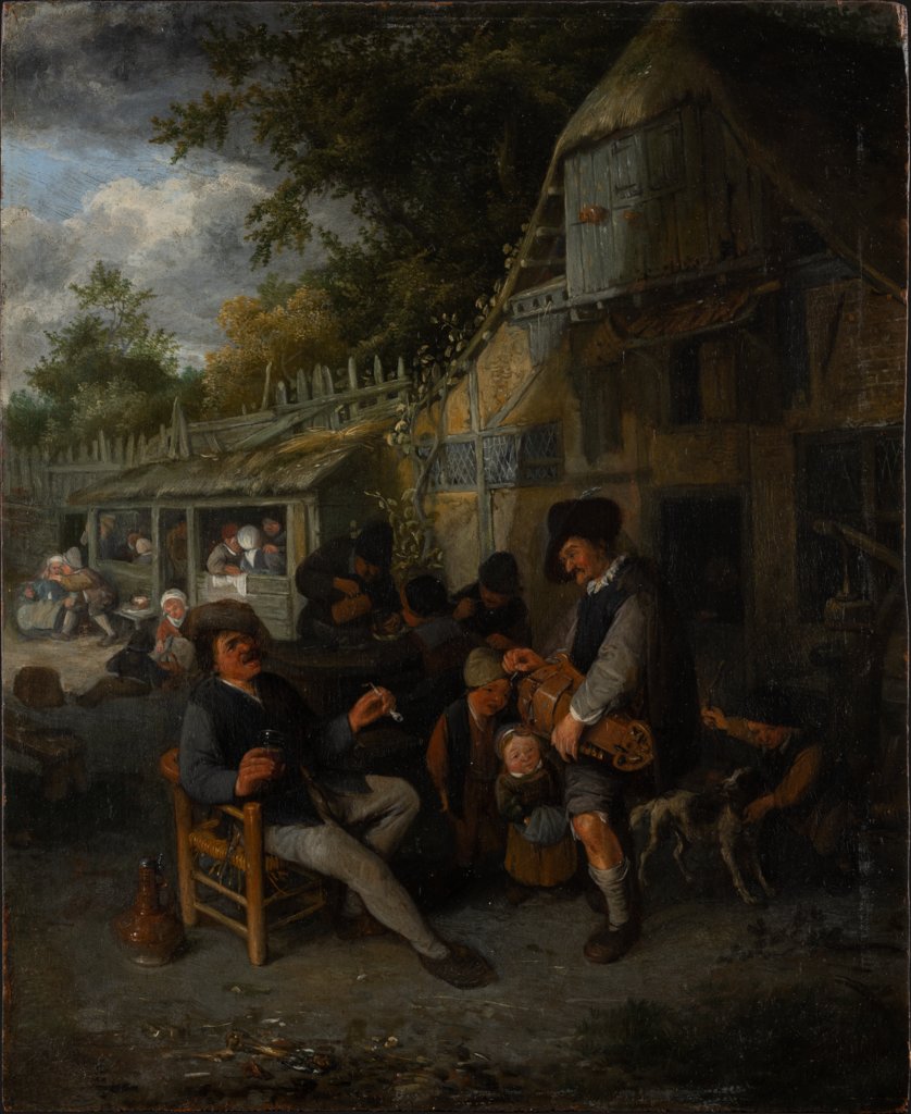 Country Inn with Hurdy-Gurdy Player, Cornelis Dusart