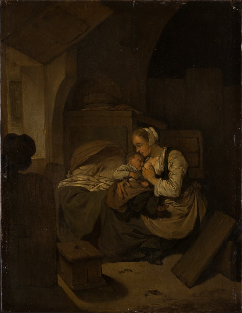 Interior with Nursing Mother, Cornelis Pietersz. Bega