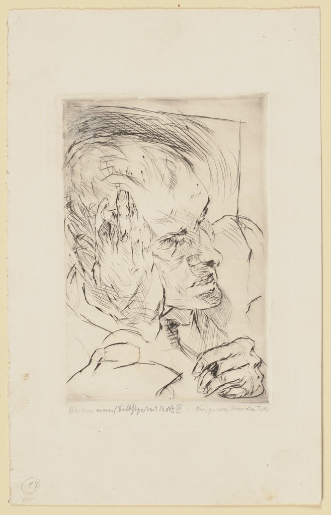 Selbstbildnis mit aufgestützter Wange, Max Beckmann