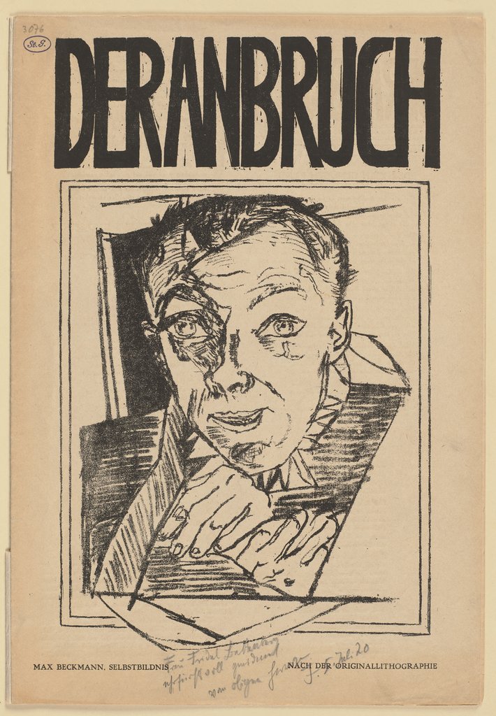 "Der Anbruch" II, Heft 8/9, Juni 1920; mit 4 verkleinerten photolithographischen Reproduktionen nach "Die Hölle" (unvollständig), Max Beckmann