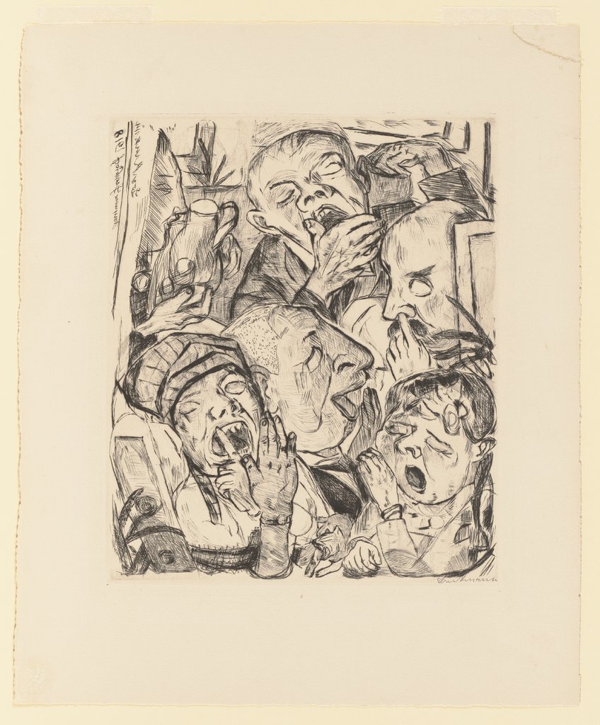 Die Gähnenden, Max Beckmann