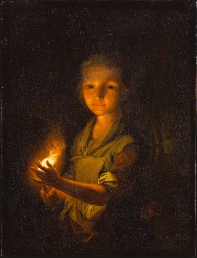 Girl with a Burning Torch, Johann Conrad Seekatz