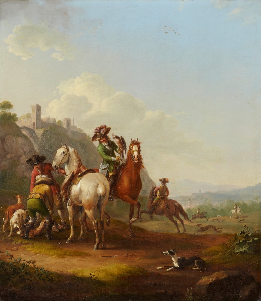 Hare-Hunt with Falconer, Johann Georg Pforr