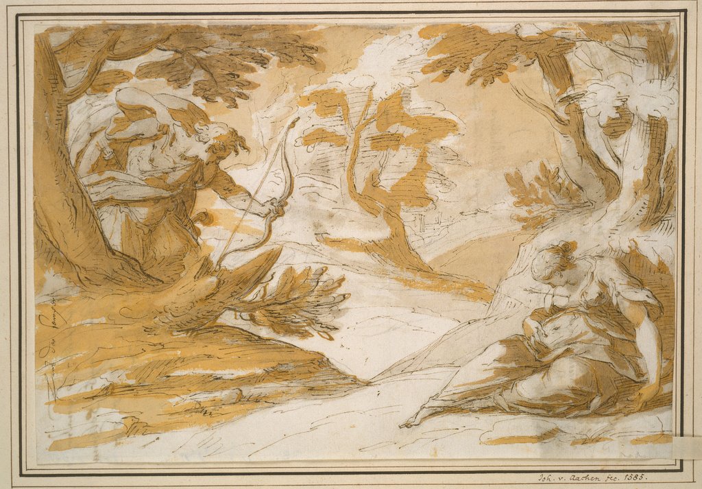 Cephalus kills Procris, Hans von Aachen