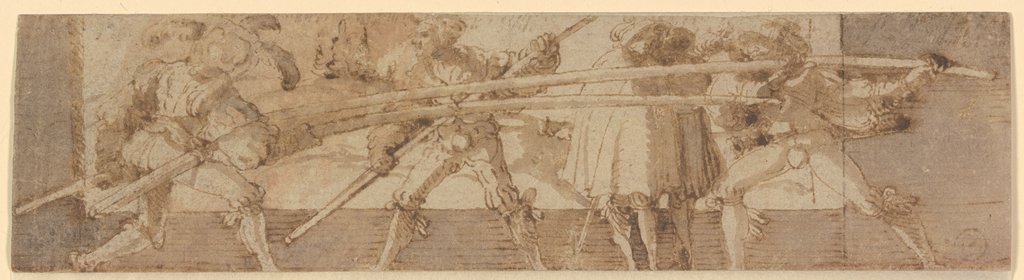 Two warriors fighting, Petrarcameister, Hans Weiditz;   ?