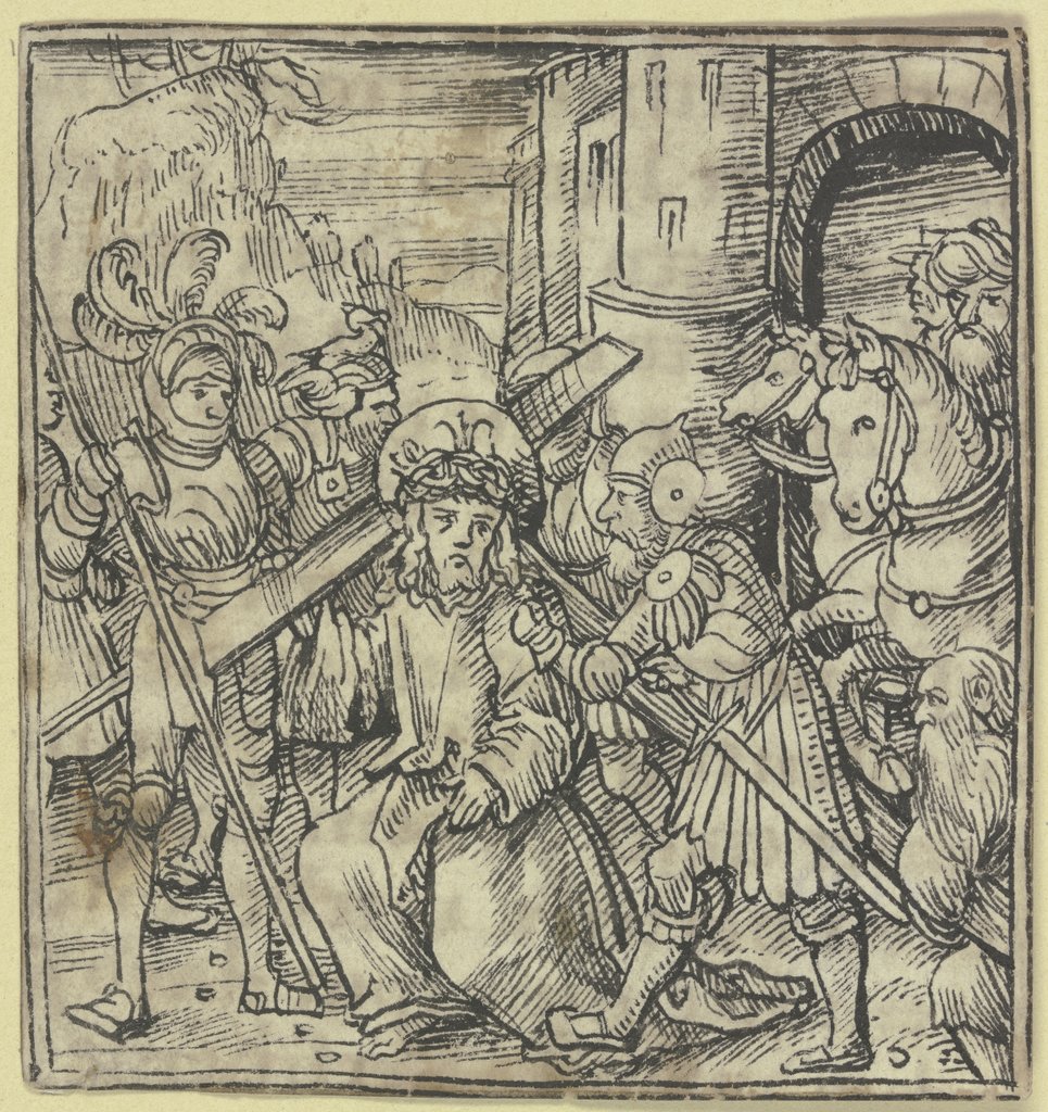 Bearing of the cross, German, 16th century