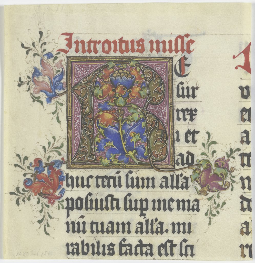 Initial R, German, 15th century