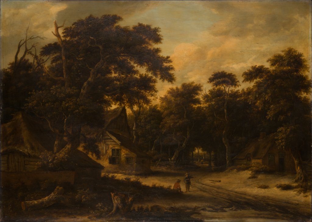 Bauernhütten in einem Wald, Roelof Jansz. van Vries