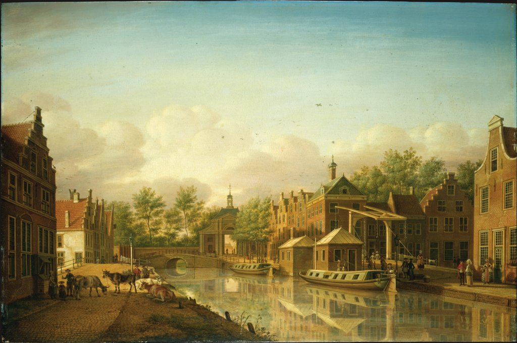 The Haarlem Gate in Leyden as Seen From the City, Paulus Constantijn la Fargue