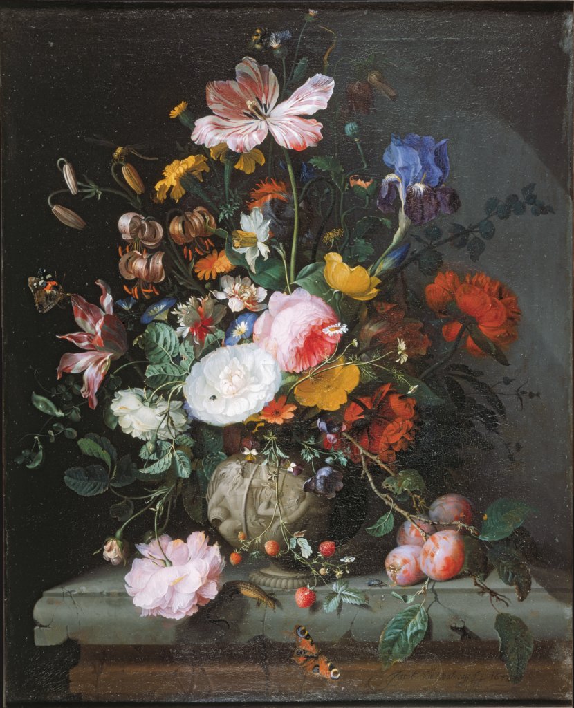 Still Life with Bouquet of Flowers, Jacob van Walscapelle