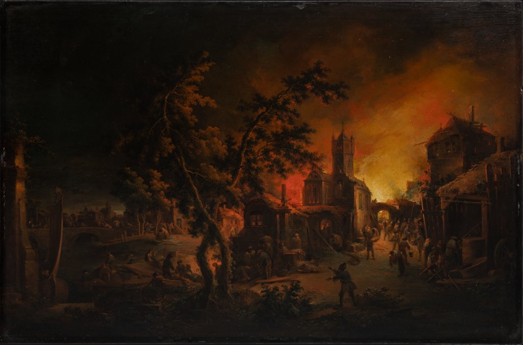 Conflagration at Night, Johann Georg Trautmann