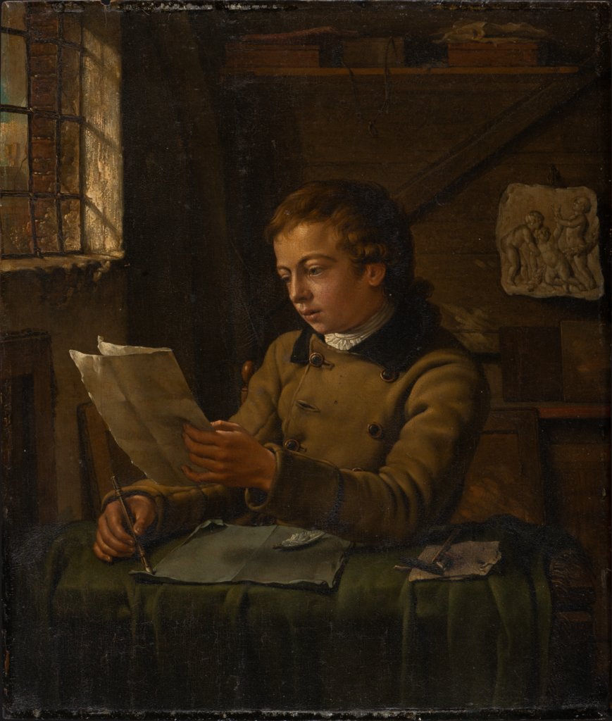 A Young Draughtsman at Work in His Studio, Jan Ekels the Younger