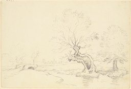 Weiden an einem Bach, Friedrich Wilhelm Hirt