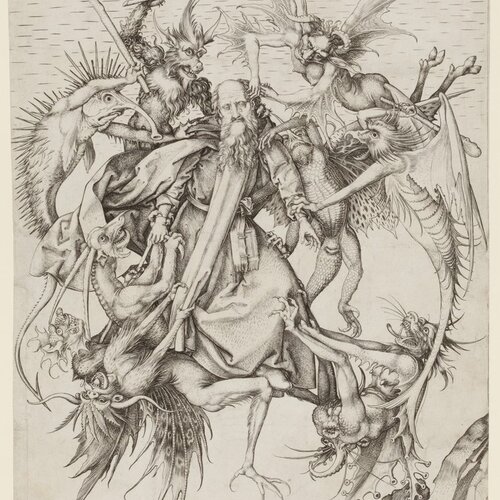 Der Heilige Antonius, von Dämonen gepeinigt, Martin Schongauer