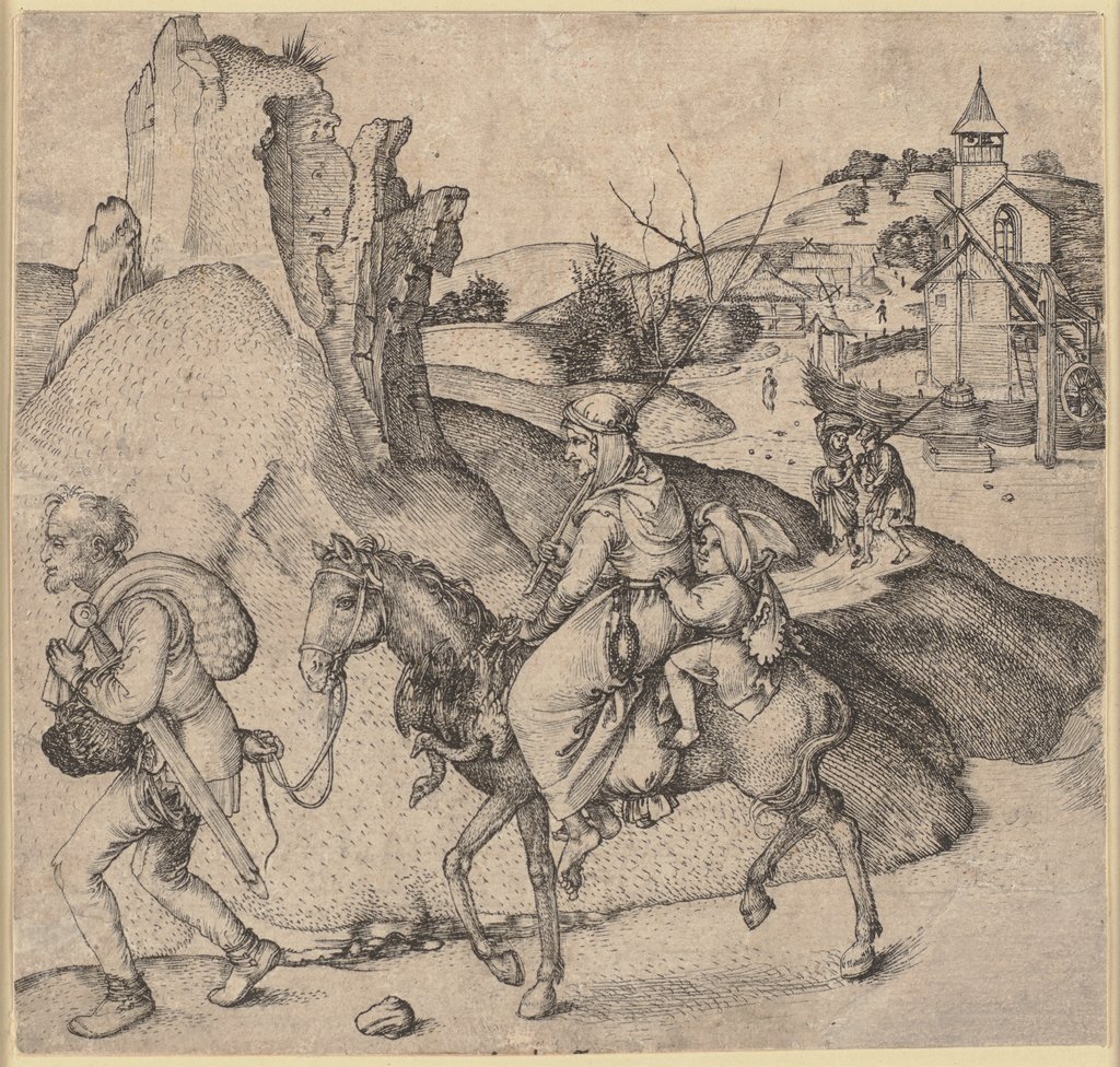 Die Bauernfamilie auf dem Weg zum Markt, Martin Schongauer