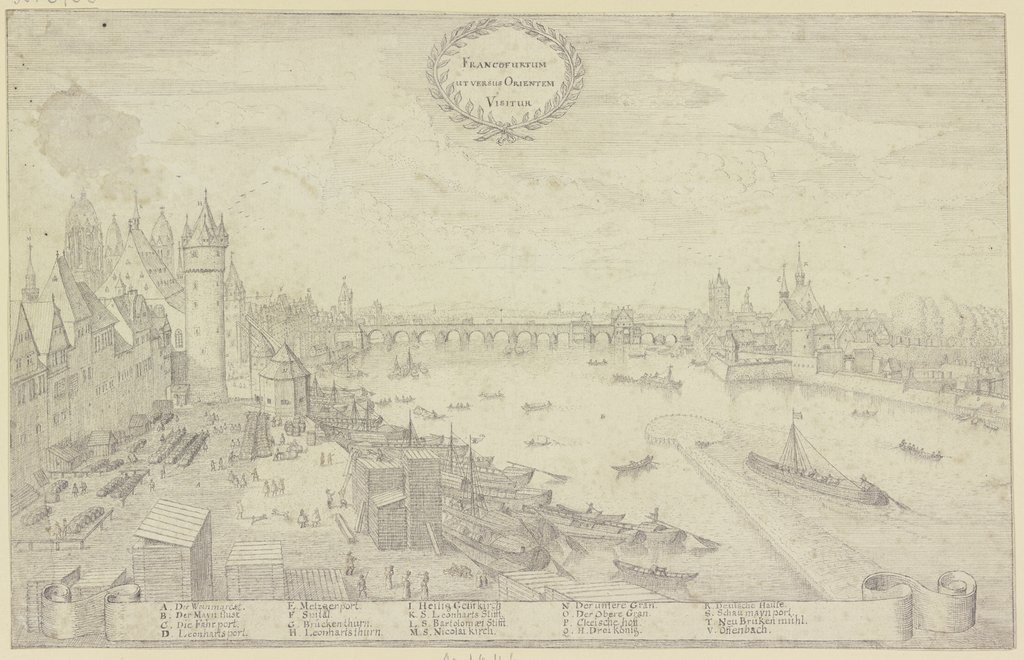 Ansicht von Frankfurt am Main, Unknown, 17th century, after Matthäus Merian the Elder