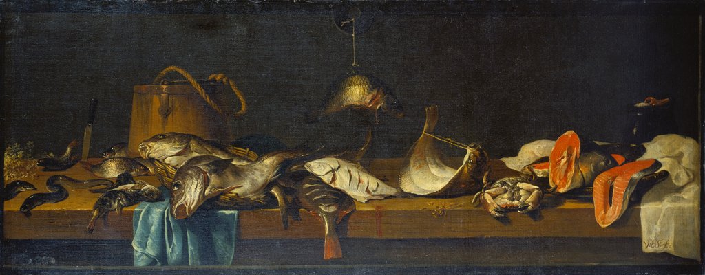 Still Life with Fish on a Vending Counter, Jacob Foppens van Es