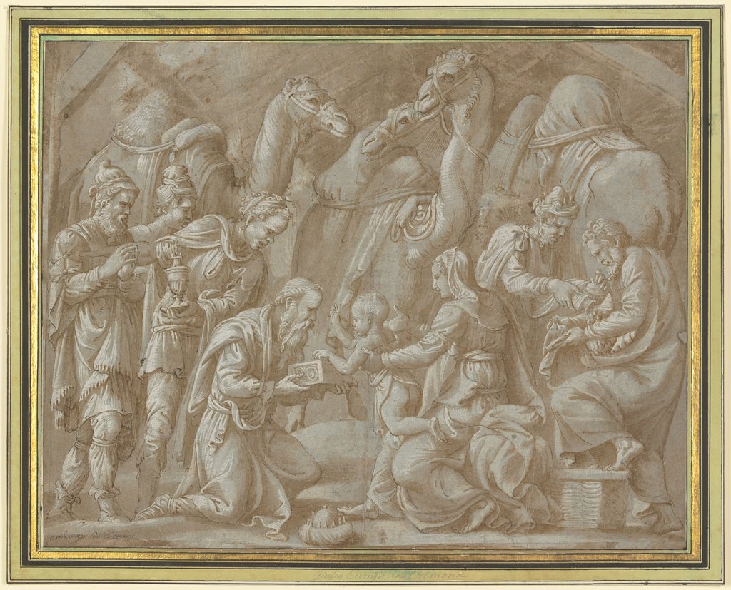 Adoration of the kings, Giulio Romano;  workshop