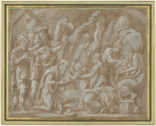 Anbetung der Könige, Giulio Romano;  Werkstatt