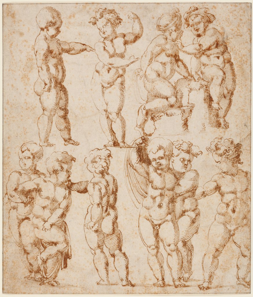 Studies of Children (Studies after a Mannequin), Baccio Bandinelli