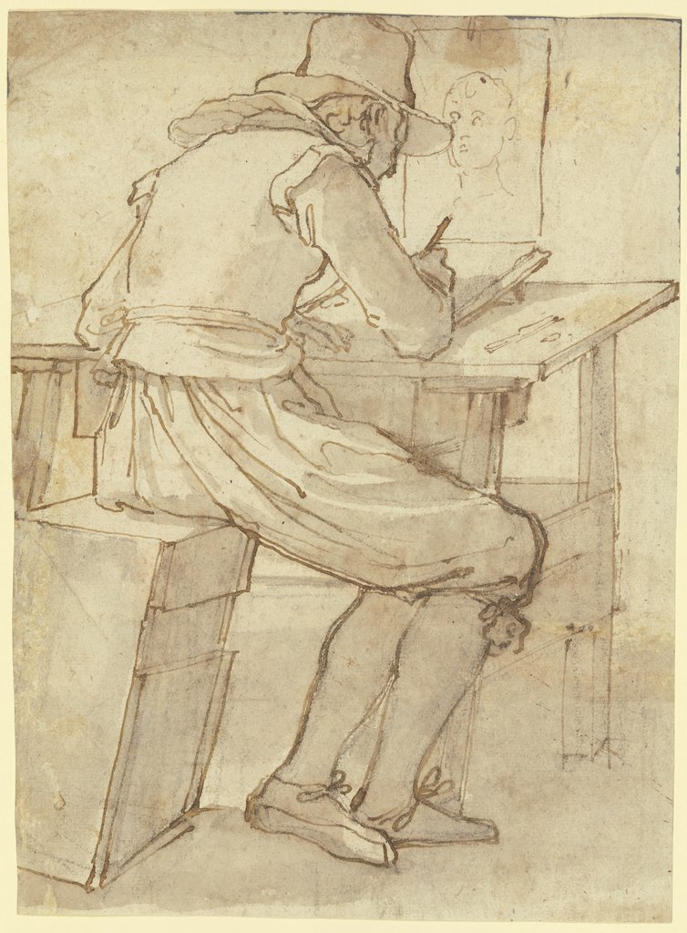 Artist at a draughtsman’s table, Jacopo Chimenti gen. Da Empoli