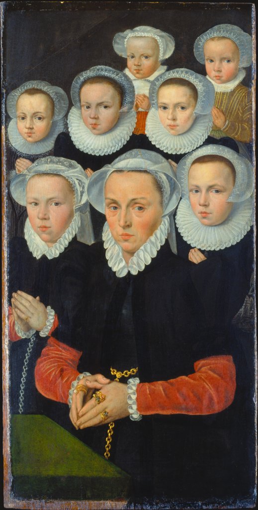 Altarflügel mit den weiblichen Mitgliedern der Stifterfamilie, Flämischer Meister um 1570/1580