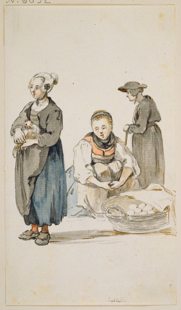 Market women in Zurich, Georg Melchior Kraus