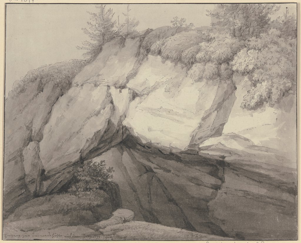 Rockcave in the mountains, Christian Georg Schütz