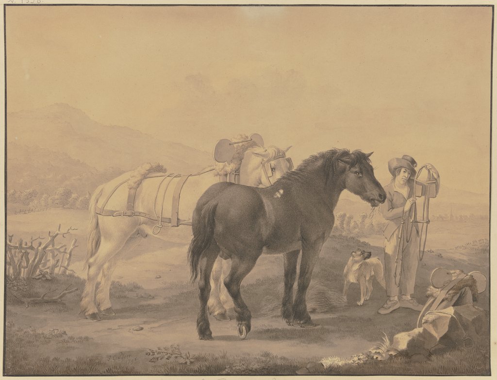 French horses, Johann Georg Pforr