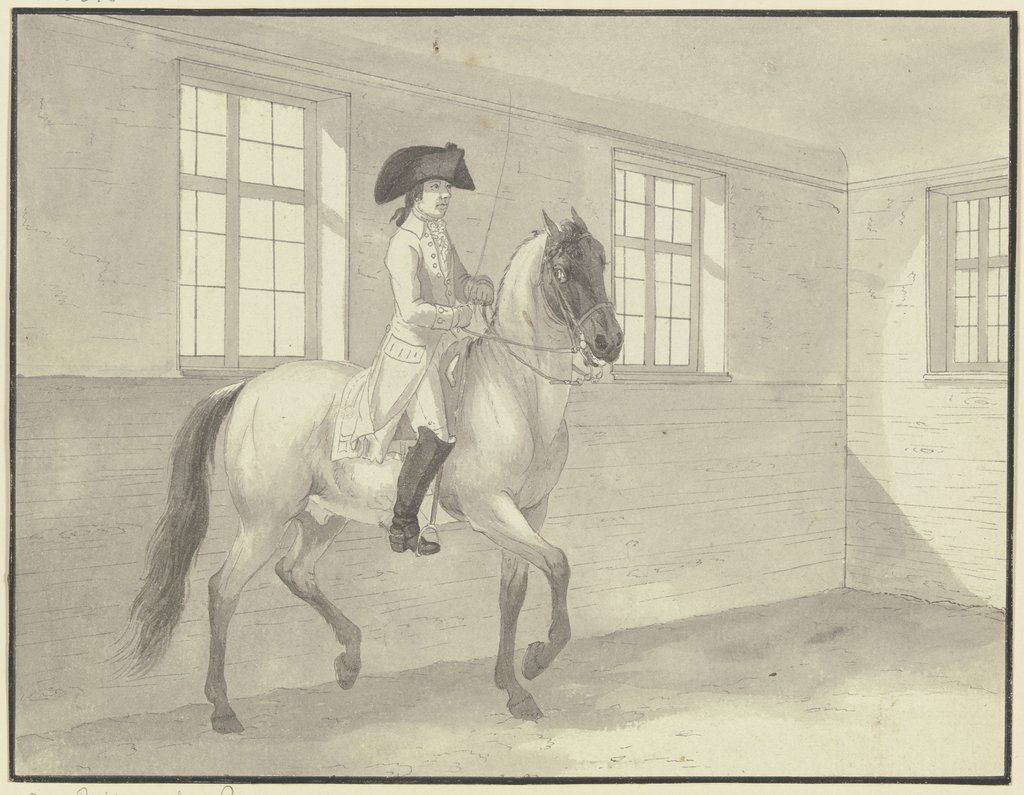 Rider in a riding school, Johann Georg Pforr